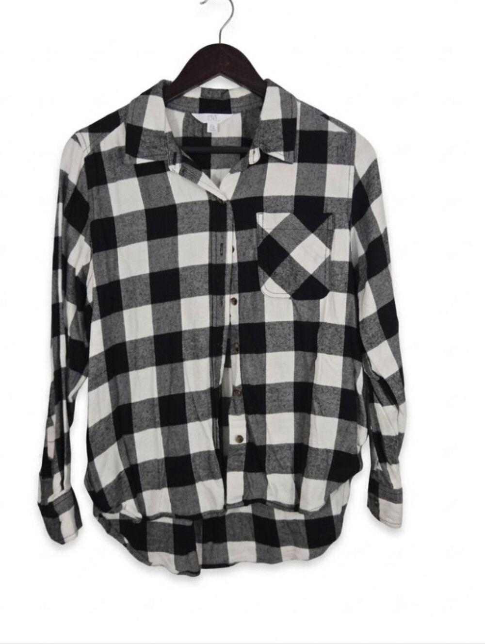 Time and Tru flannel print button down